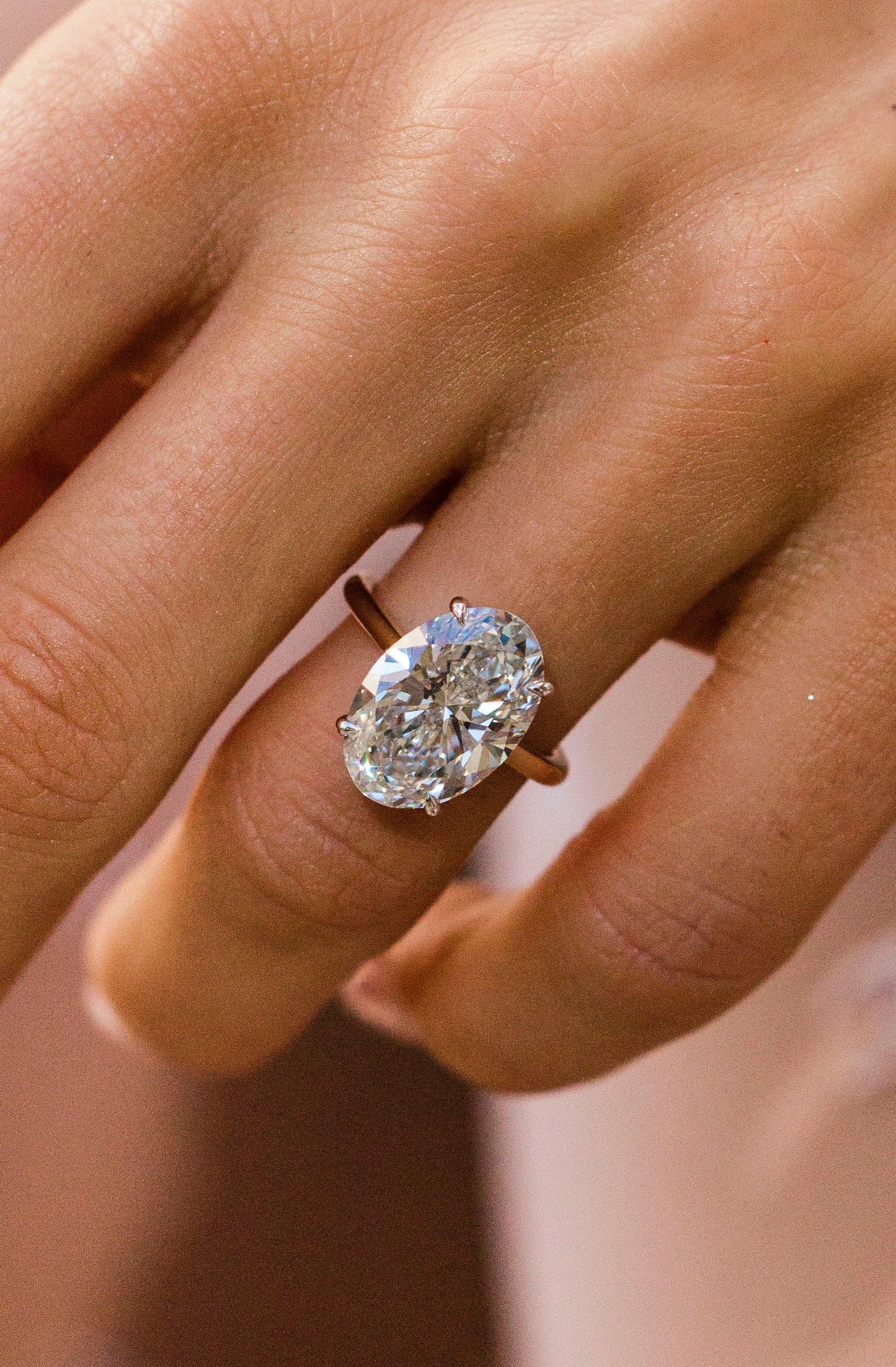 Moval Swirl Semi Pave Engagement Ring – 2.5 CT Lab Grown Diamond