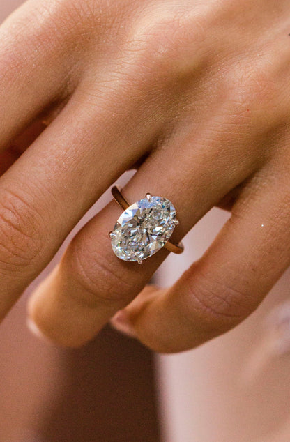Moval Swirl Semi Pave Engagement Ring – 2.5 CT Lab Grown Diamond