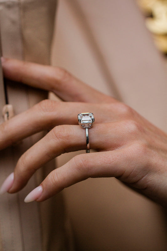 Moval Swirl Semi Pave Engagement Ring – 2.5 CT Lab Grown Diamond