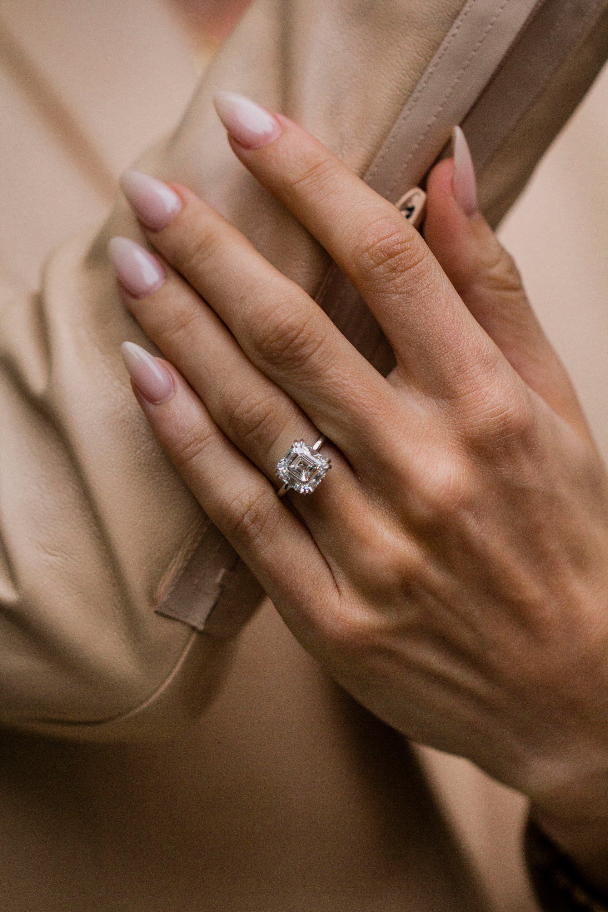 Moval Swirl Semi Pave Engagement Ring – 2.5 CT Lab Grown Diamond