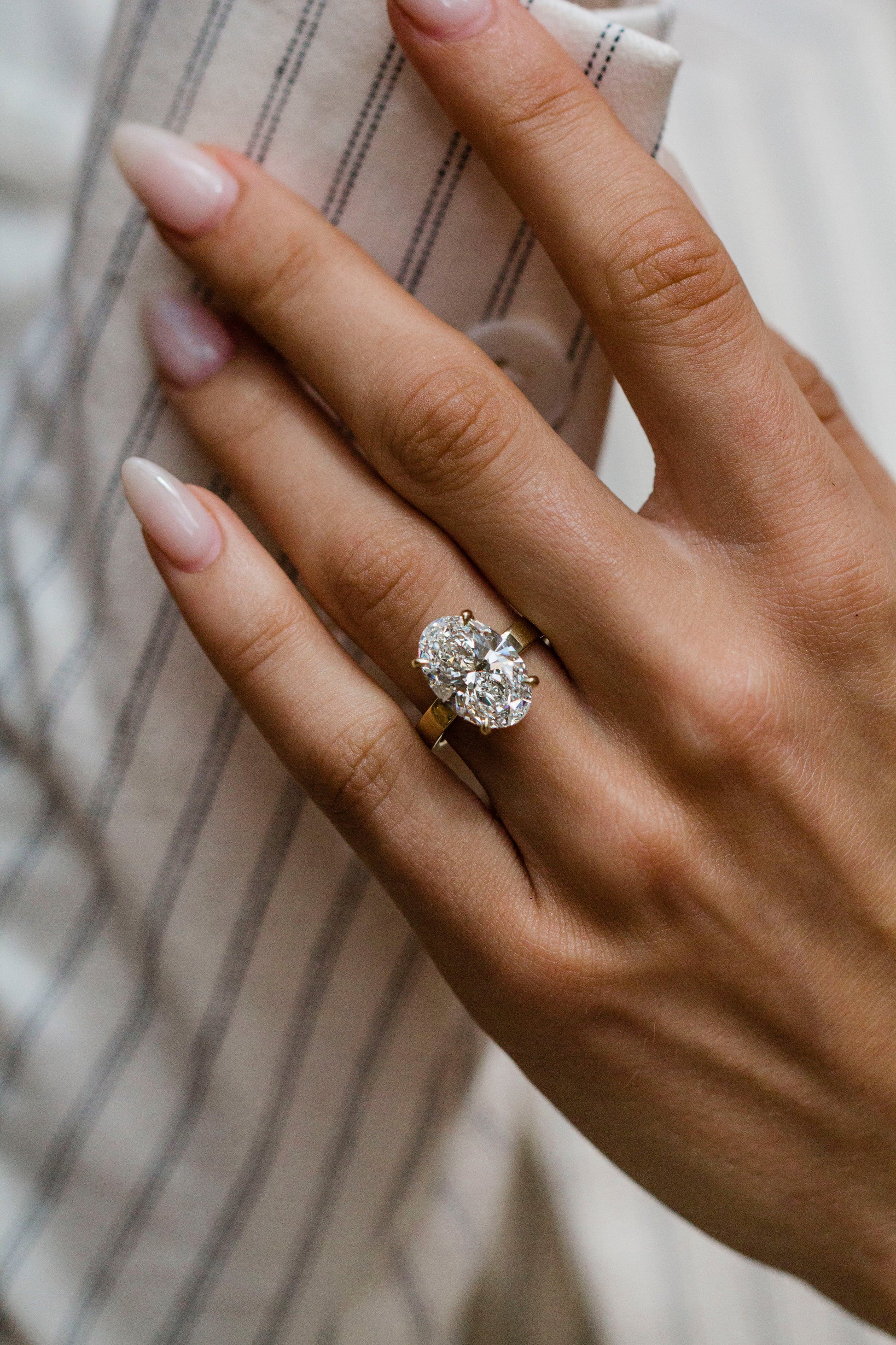 Moval Swirl Semi Pave Engagement Ring – 2.5 CT Lab Grown Diamond
