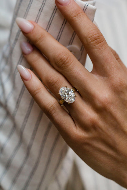 Moval Swirl Semi Pave Engagement Ring – 2.5 CT Lab Grown Diamond