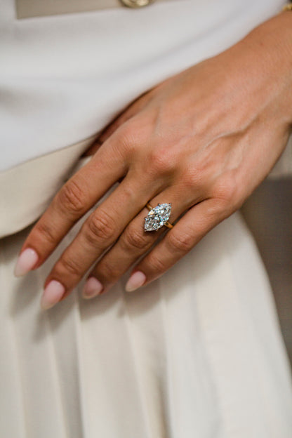 Round Swirl Semi Pave Engagement Ring – 1 CT Moissanite Diamond