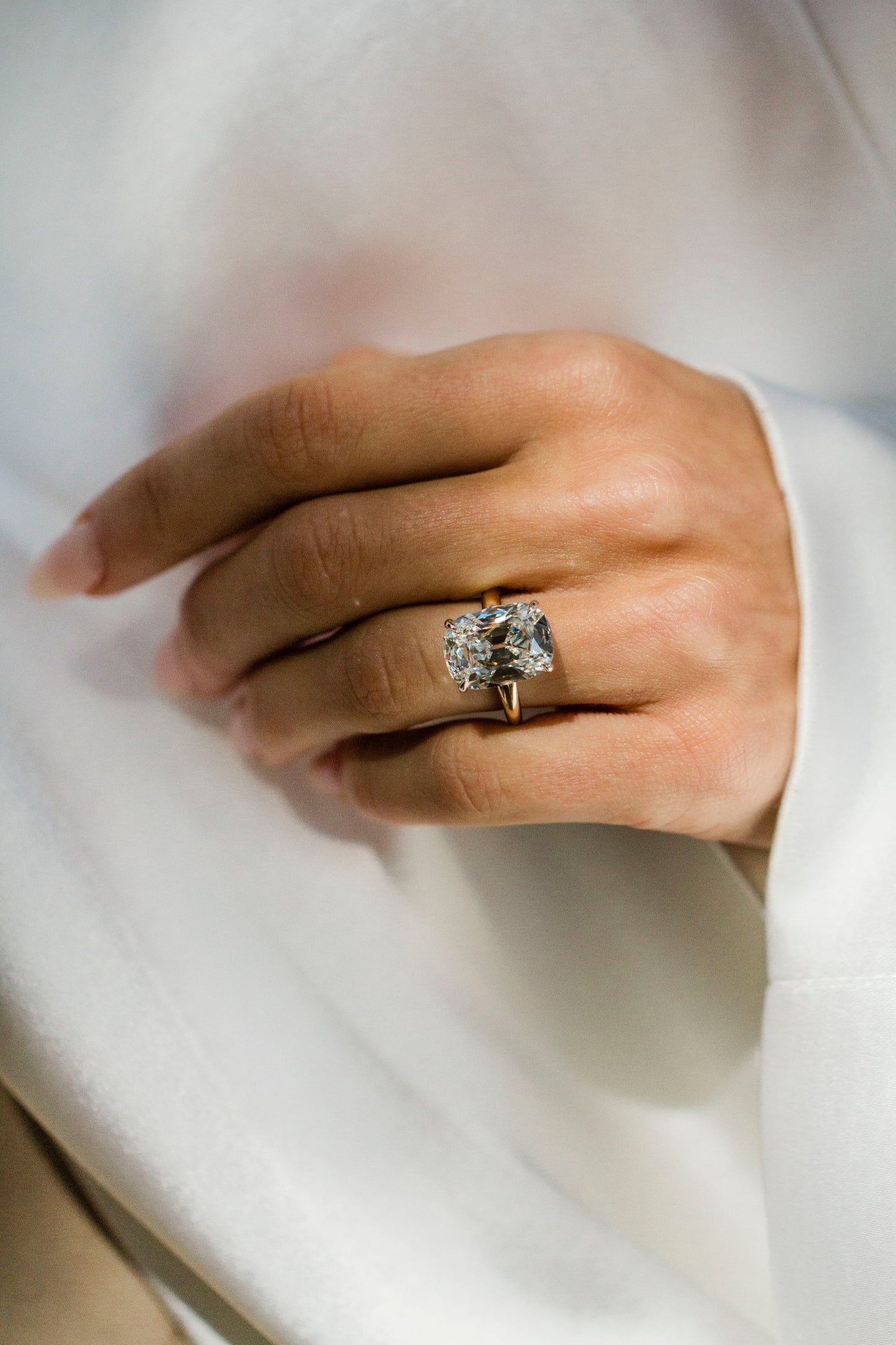 Round Swirl Semi Pave Engagement Ring – 1 CT Moissanite Diamond