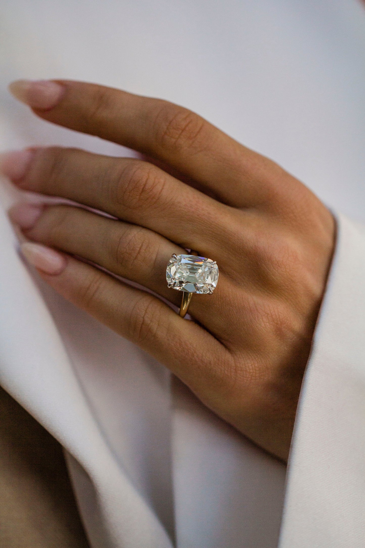 Round Swirl Semi Pave Engagement Ring – 1 CT Moissanite Diamond