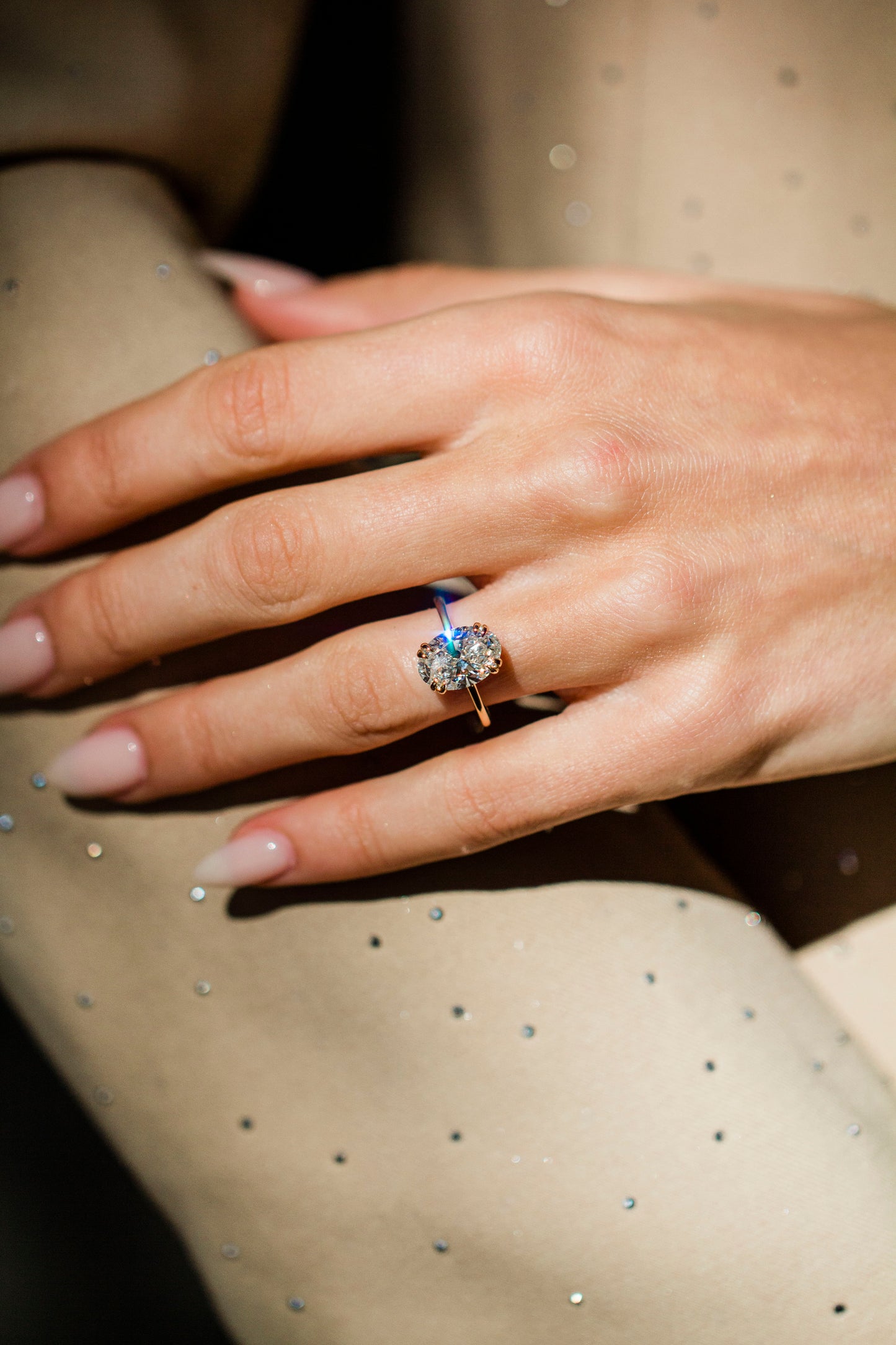 Round Swirl Semi Pave Engagement Ring – 1 CT Moissanite Diamond