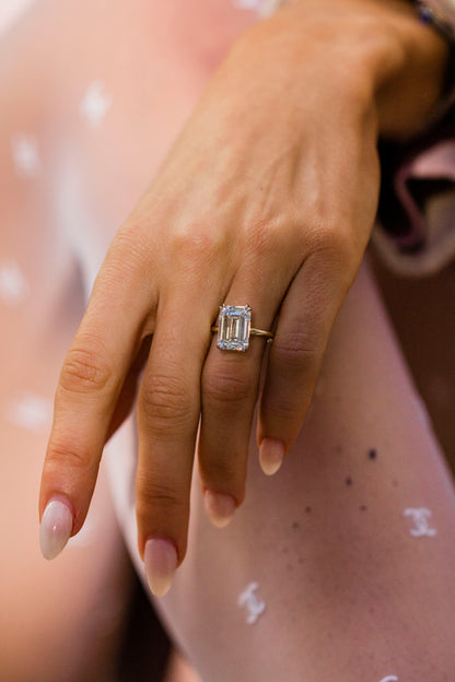 Round Swirl Semi Pave Engagement Ring – 1 CT Moissanite Diamond