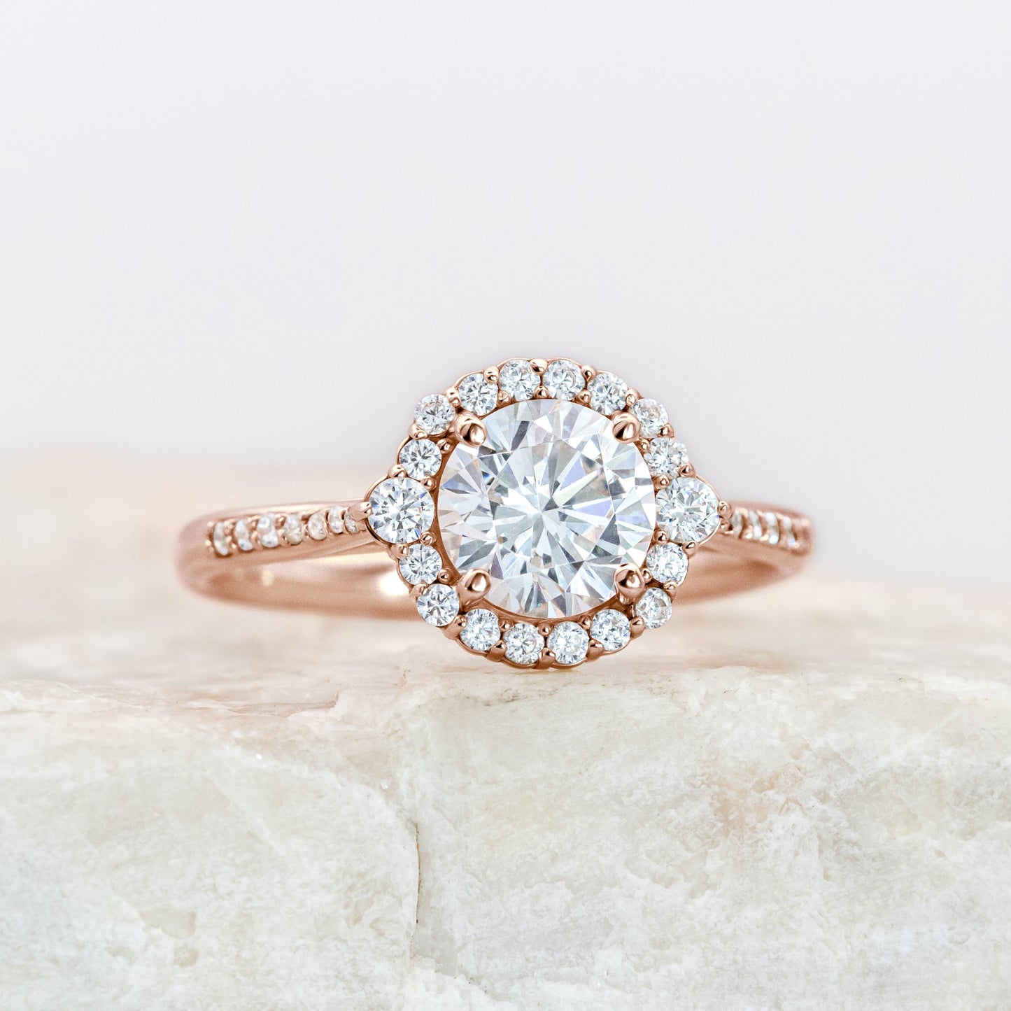 2 CT Round Three Stones Lab Grown Diamond Engagement Ring