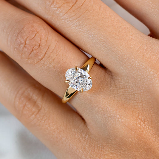 2 CT Round Three Stones Lab Grown Diamond Engagement Ring