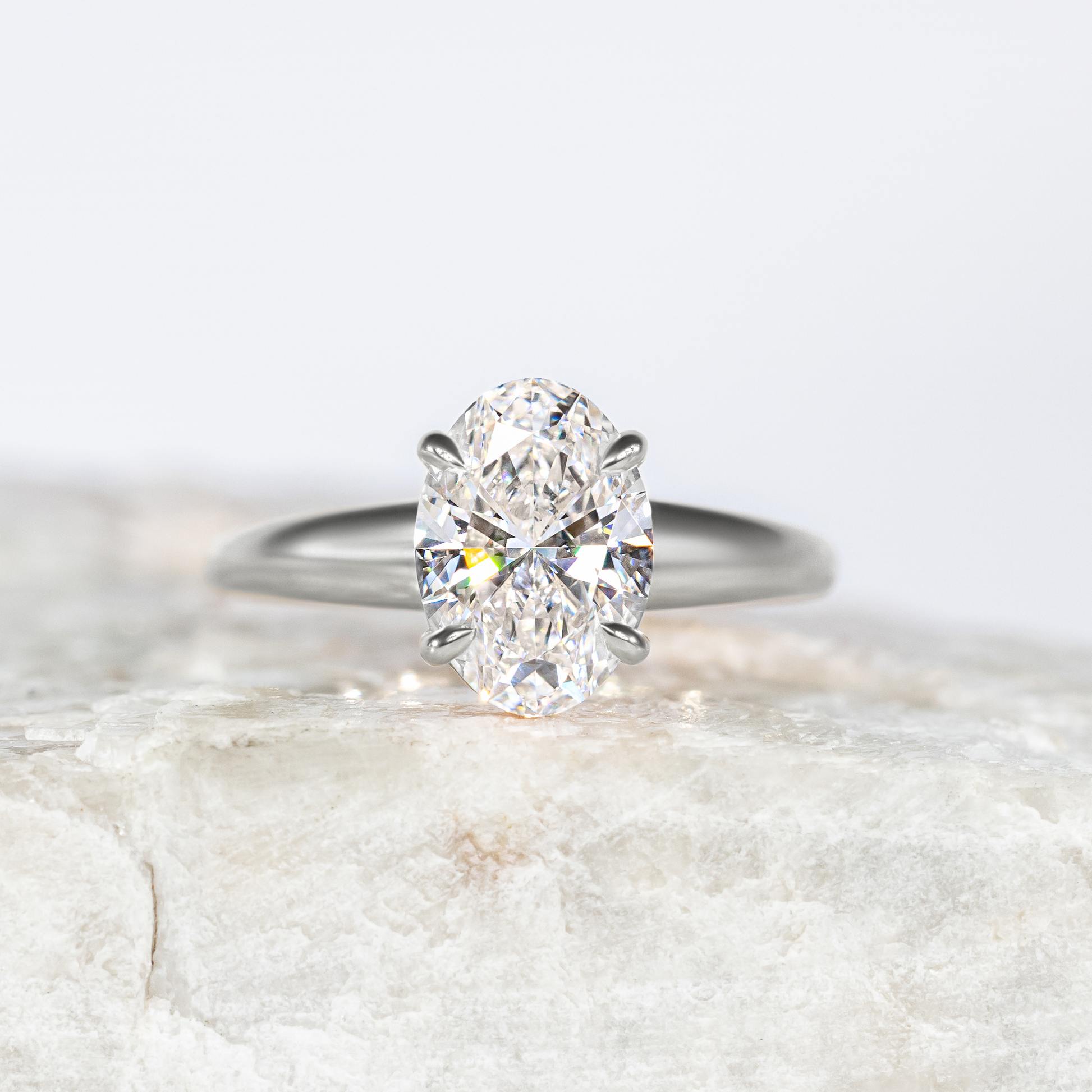 2 CT Round Three Stones Lab Grown Diamond Engagement Ring
