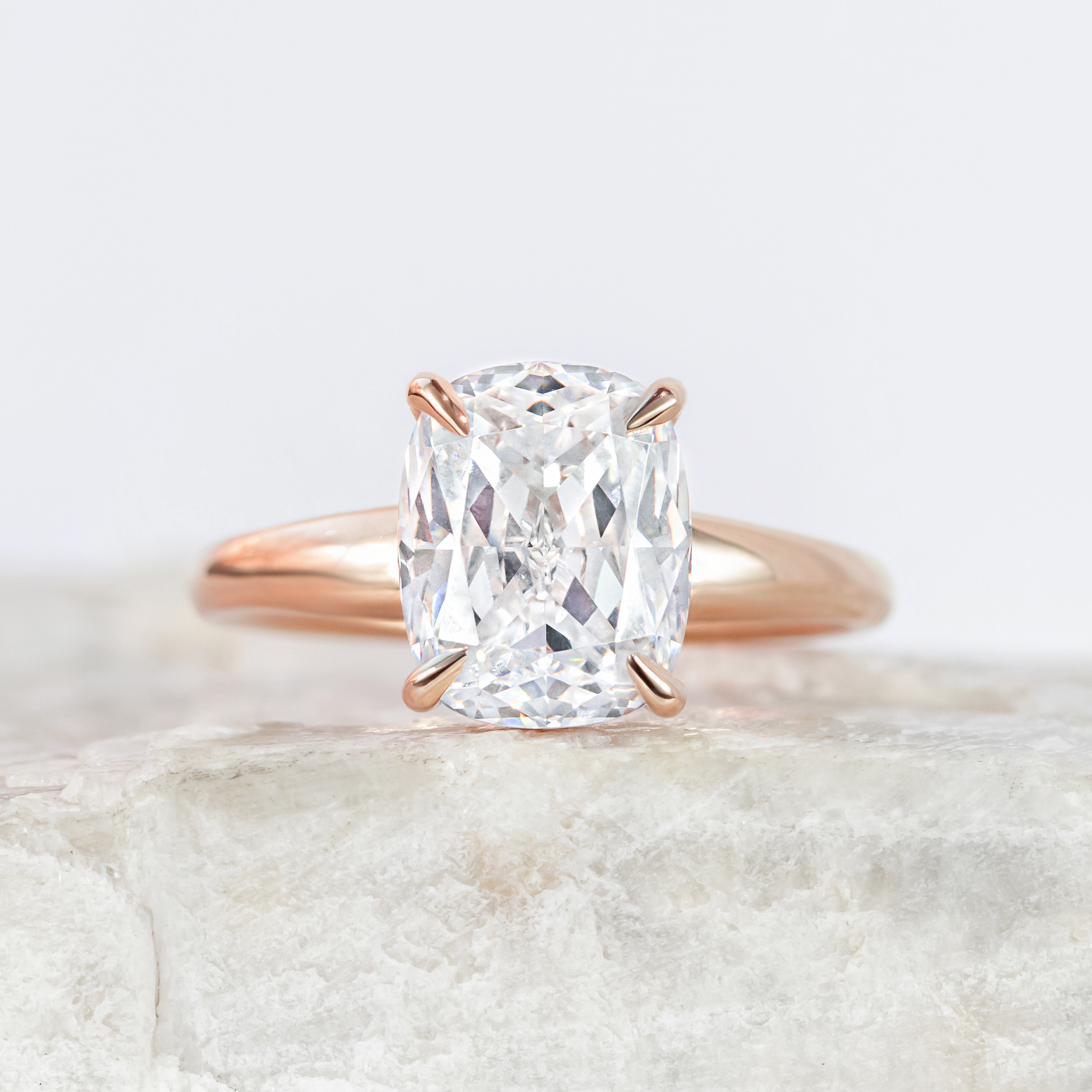 2 CT Round Three Stones Lab Grown Diamond Engagement Ring