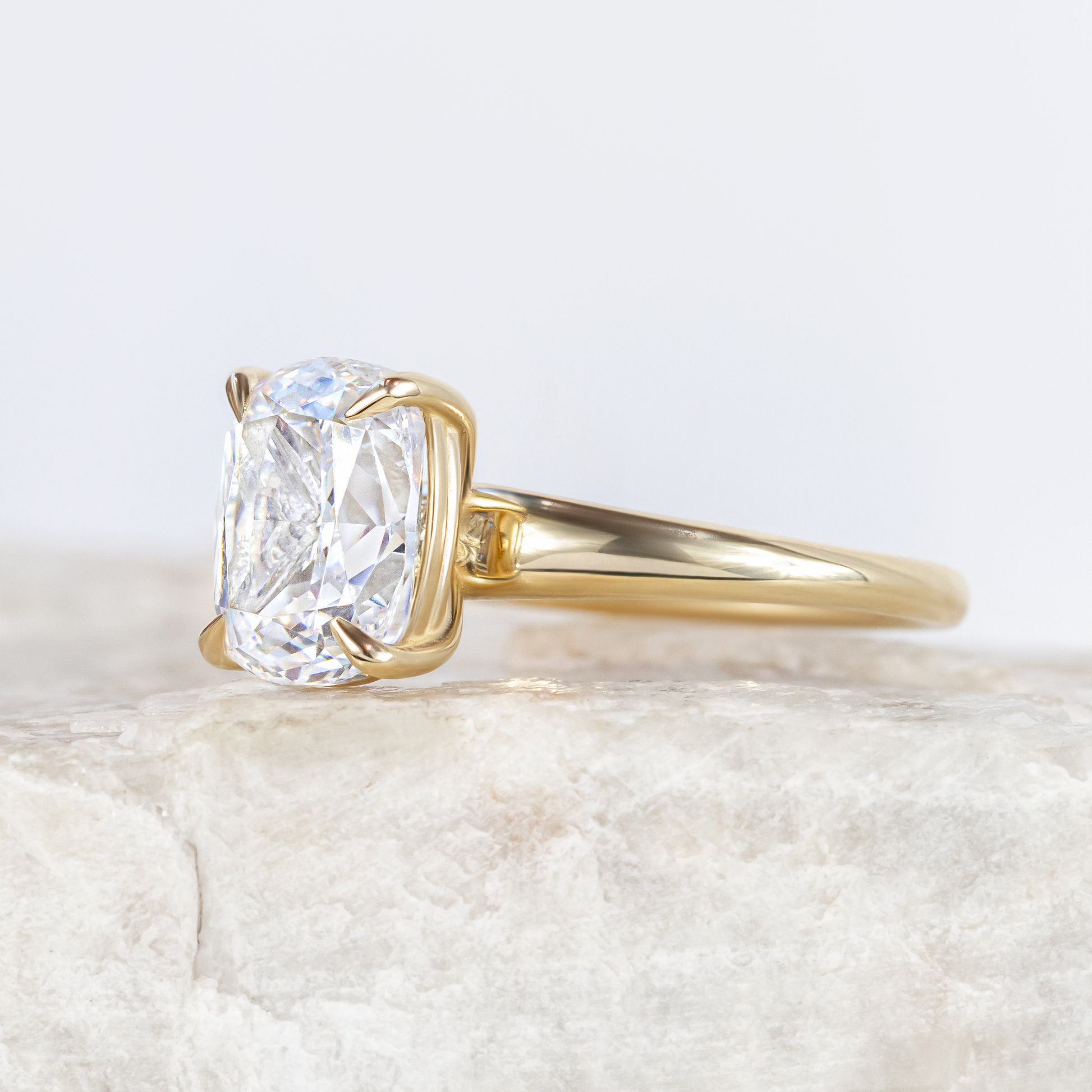 2 CT Round Three Stones Lab Grown Diamond Engagement Ring