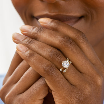 2 CT Round Three Stones Lab Grown Diamond Engagement Ring