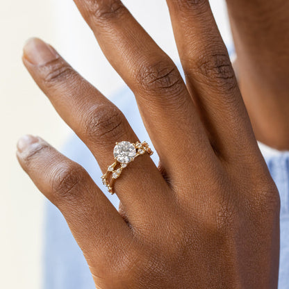 2 CT Round Three Stones Lab Grown Diamond Engagement Ring