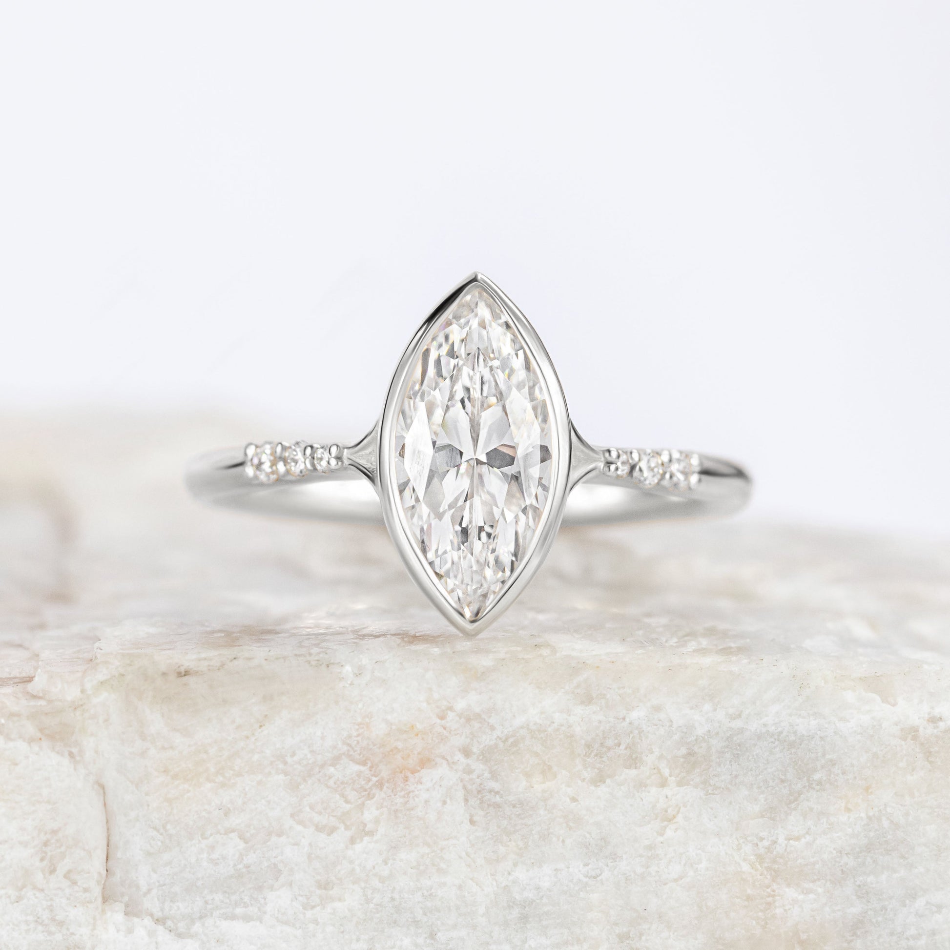 2 CT Round Three Stones Lab Grown Diamond Engagement Ring