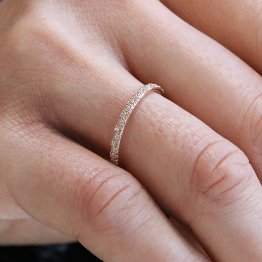 0.37 CT Round Full Eternity Lab Grown Diamond Wedding Band