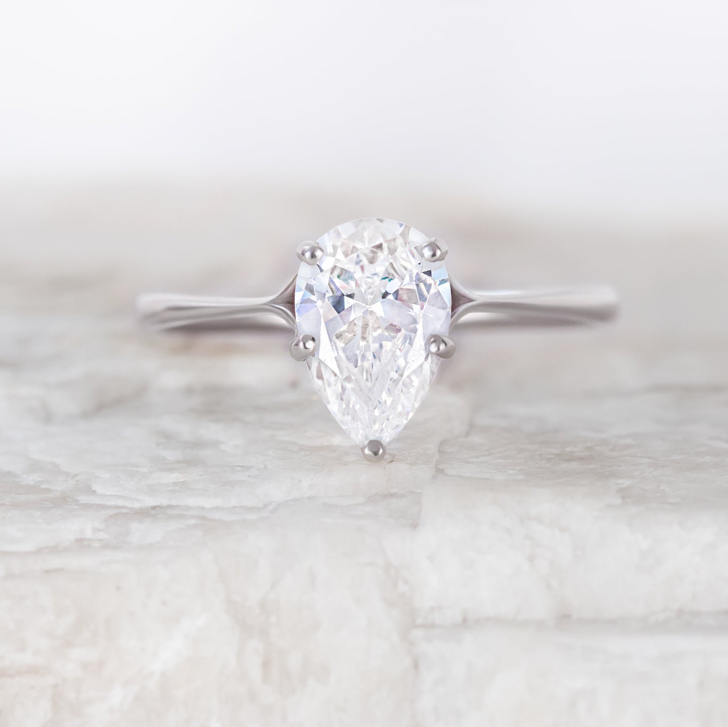 2 CT Round Three Stones Lab Grown Diamond Engagement Ring