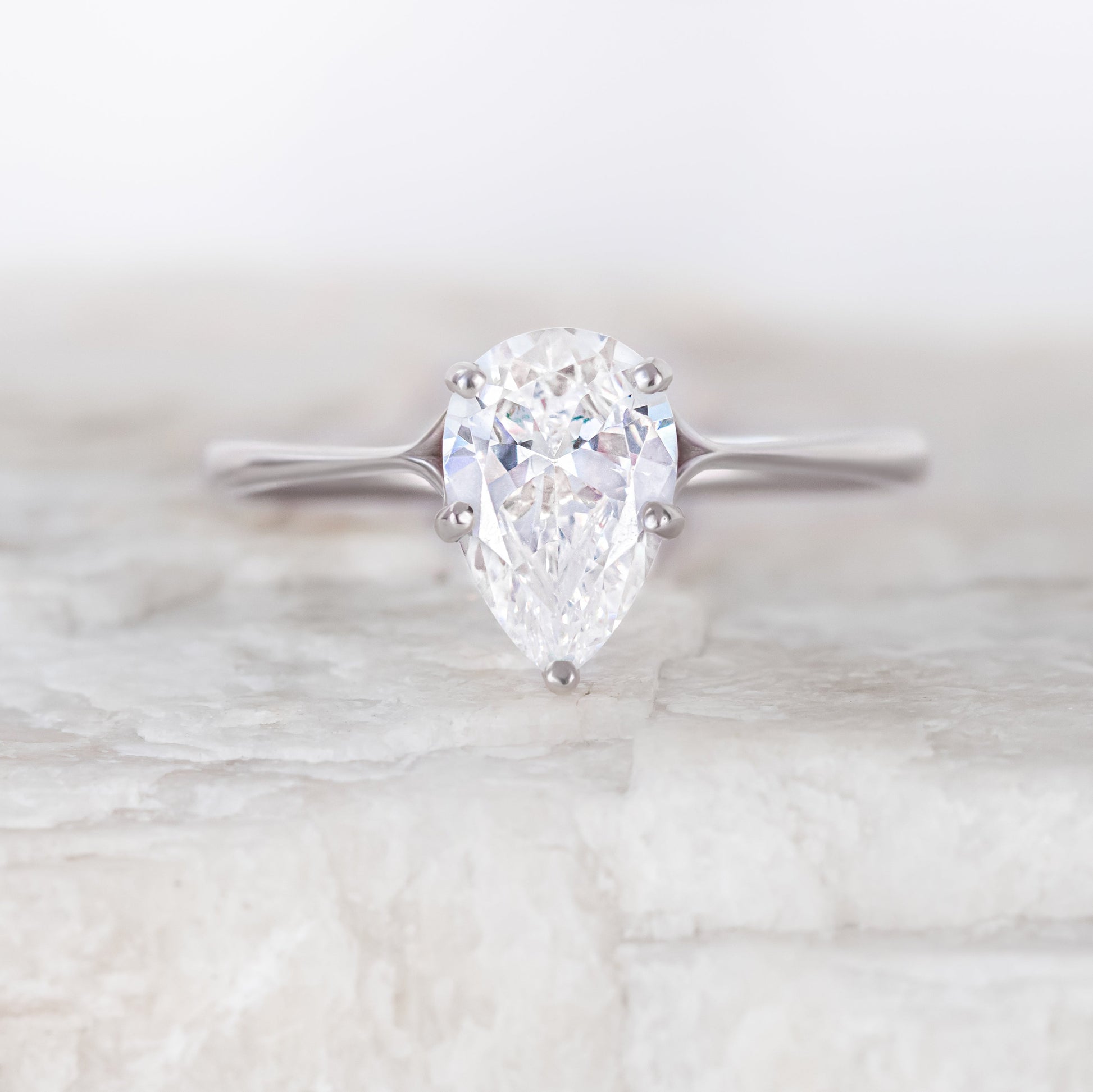 2 CT Round Three Stones Lab Grown Diamond Engagement Ring