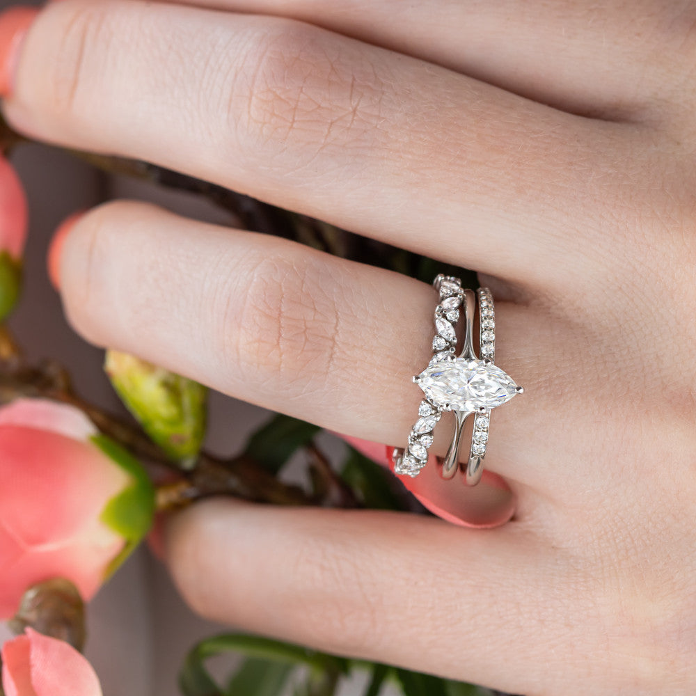 2 CT Round Three Stones Lab Grown Diamond Engagement Ring