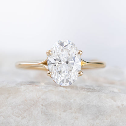 2 CT Round Three Stones Lab Grown Diamond Engagement Ring