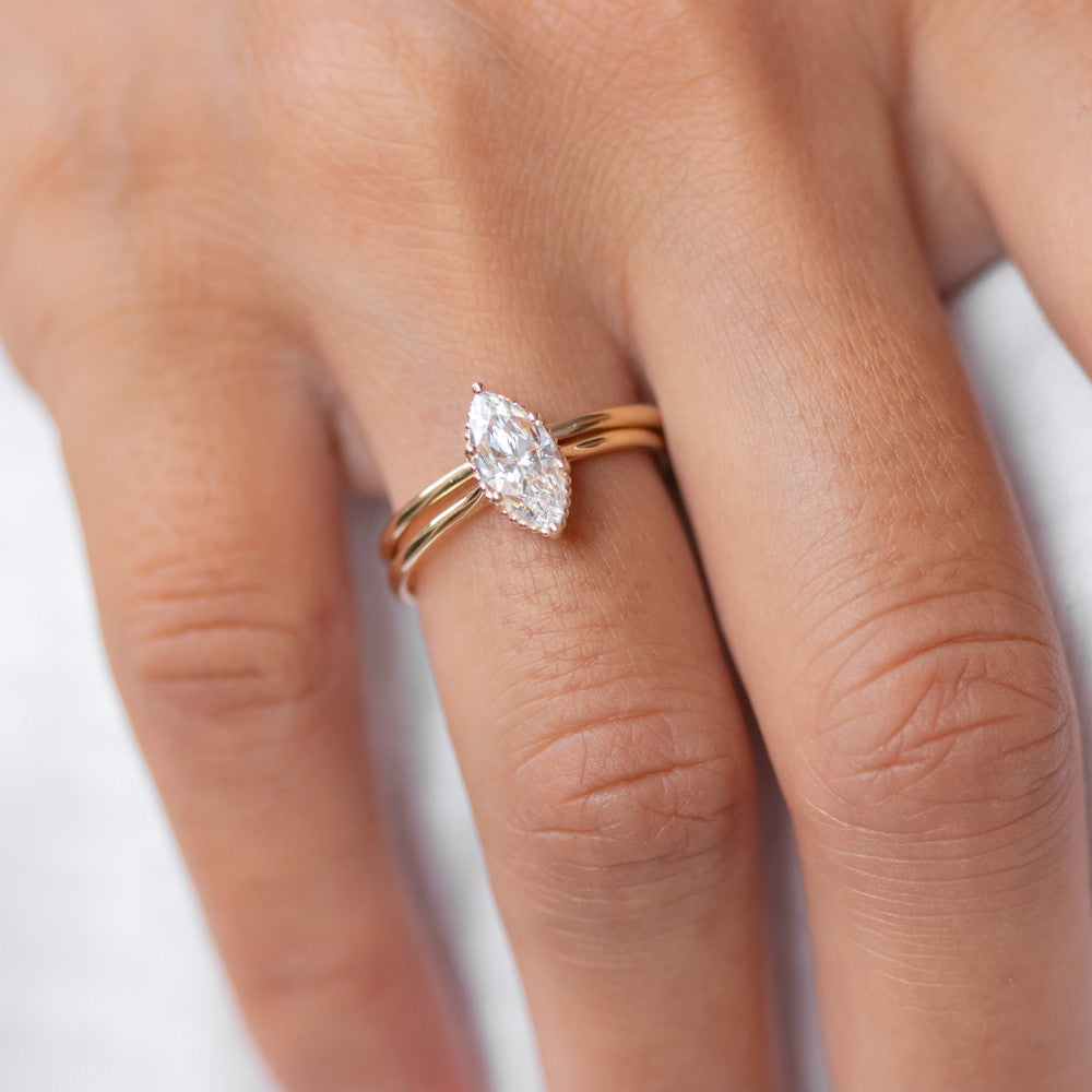 2 CT Round Three Stones Lab Grown Diamond Engagement Ring