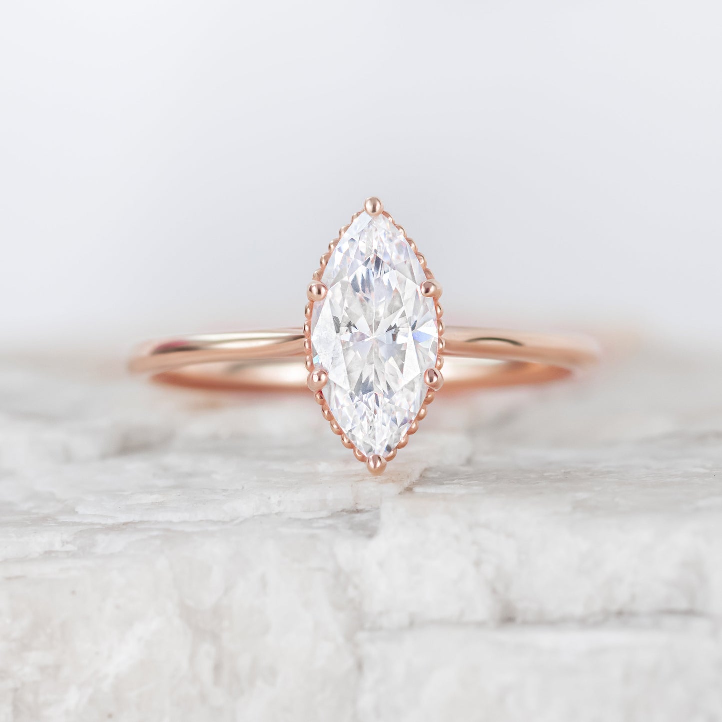 2 CT Round Three Stones Lab Grown Diamond Engagement Ring