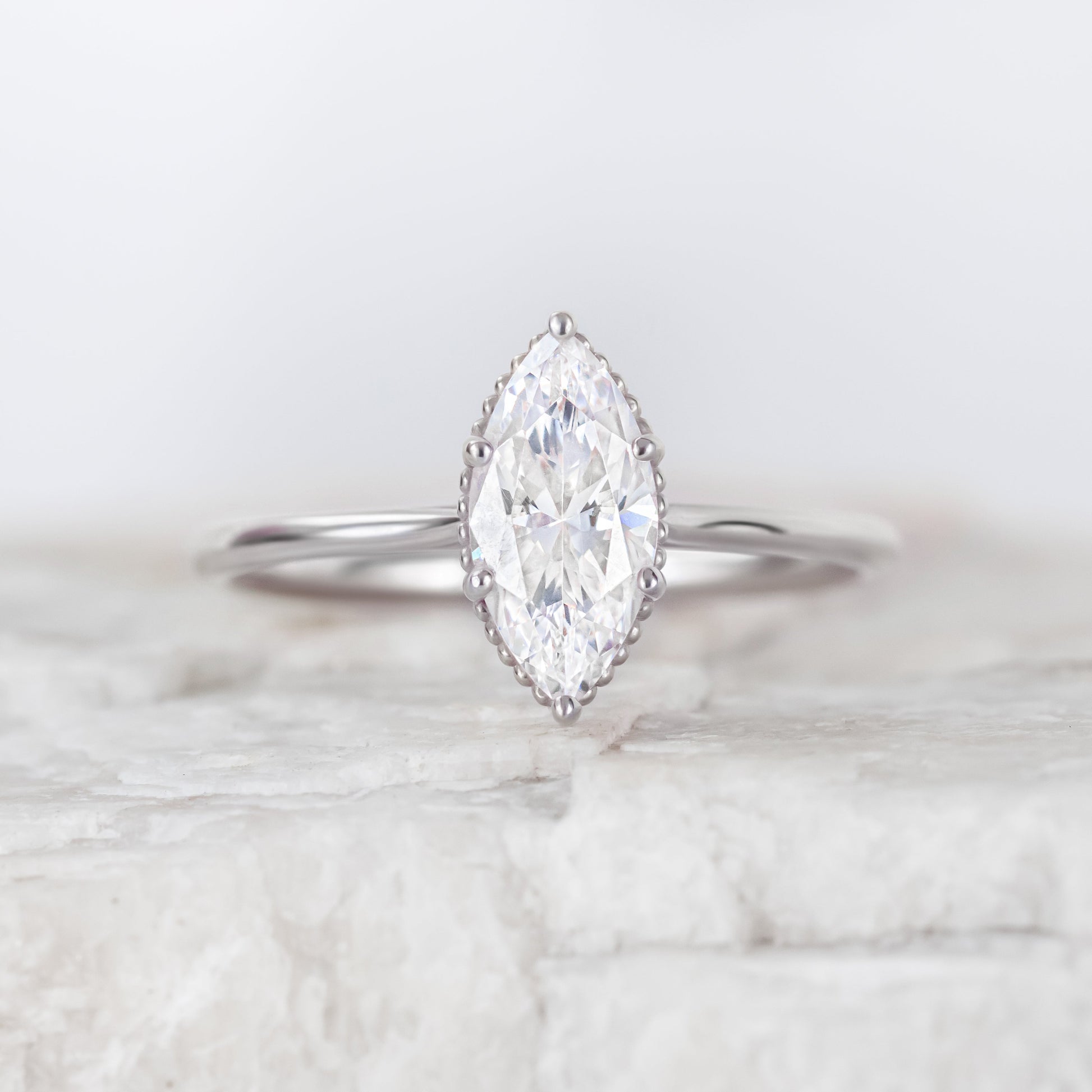 2 CT Round Three Stones Lab Grown Diamond Engagement Ring