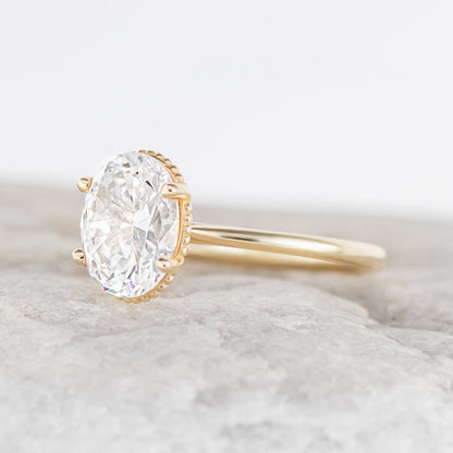 2 CT Round Three Stones Lab Grown Diamond Engagement Ring