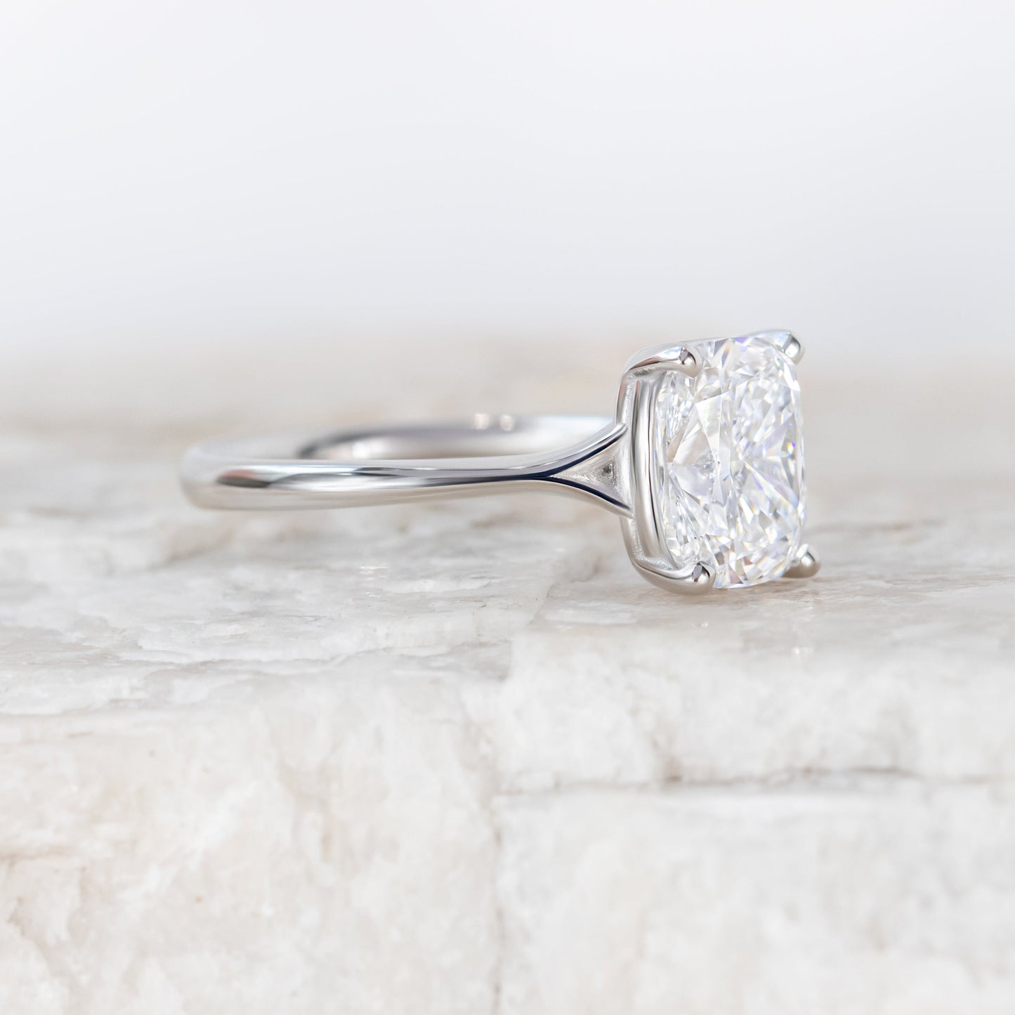 2 CT Round Three Stones Lab Grown Diamond Engagement Ring