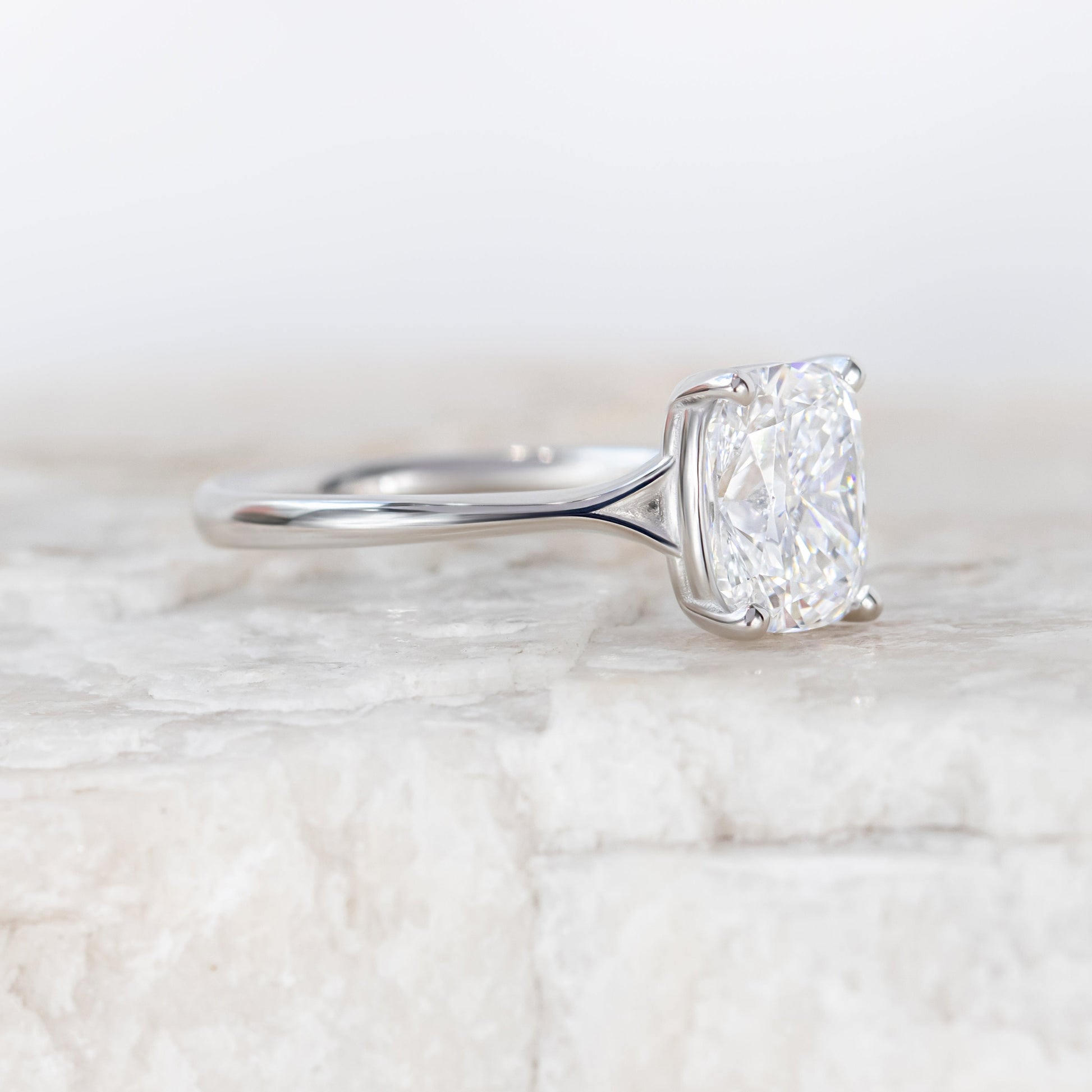 2 CT Round Three Stones Lab Grown Diamond Engagement Ring