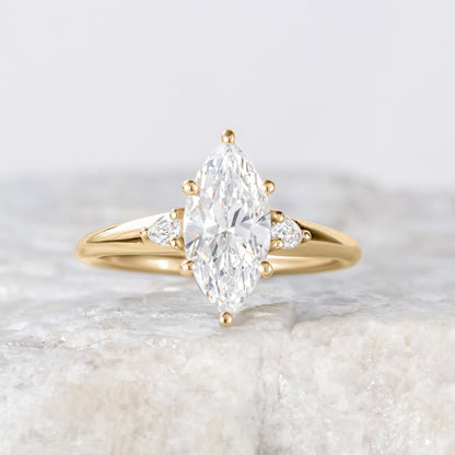 2 CT Round Three Stones Lab Grown Diamond Engagement Ring