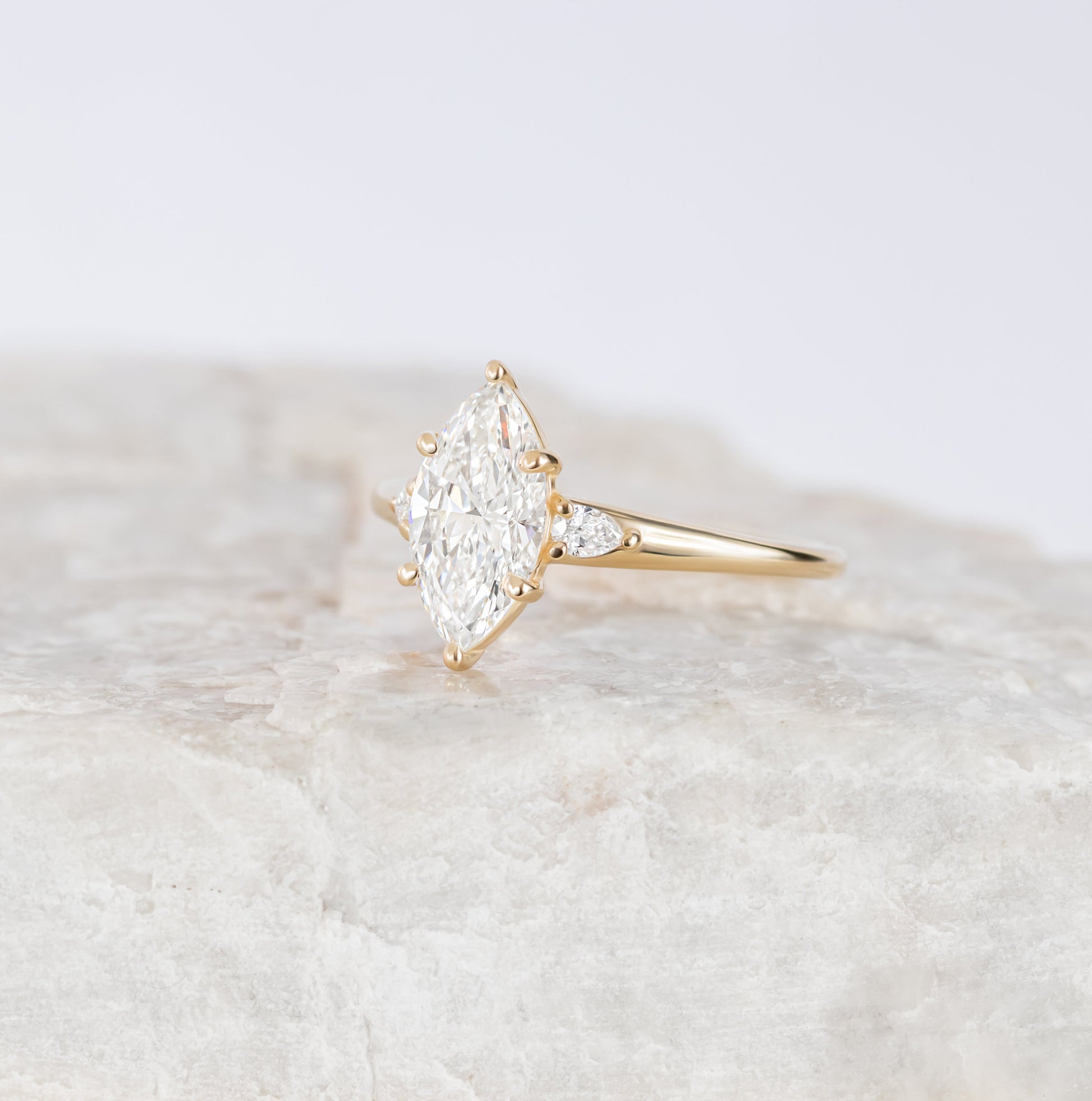 2 CT Round Three Stones Lab Grown Diamond Engagement Ring