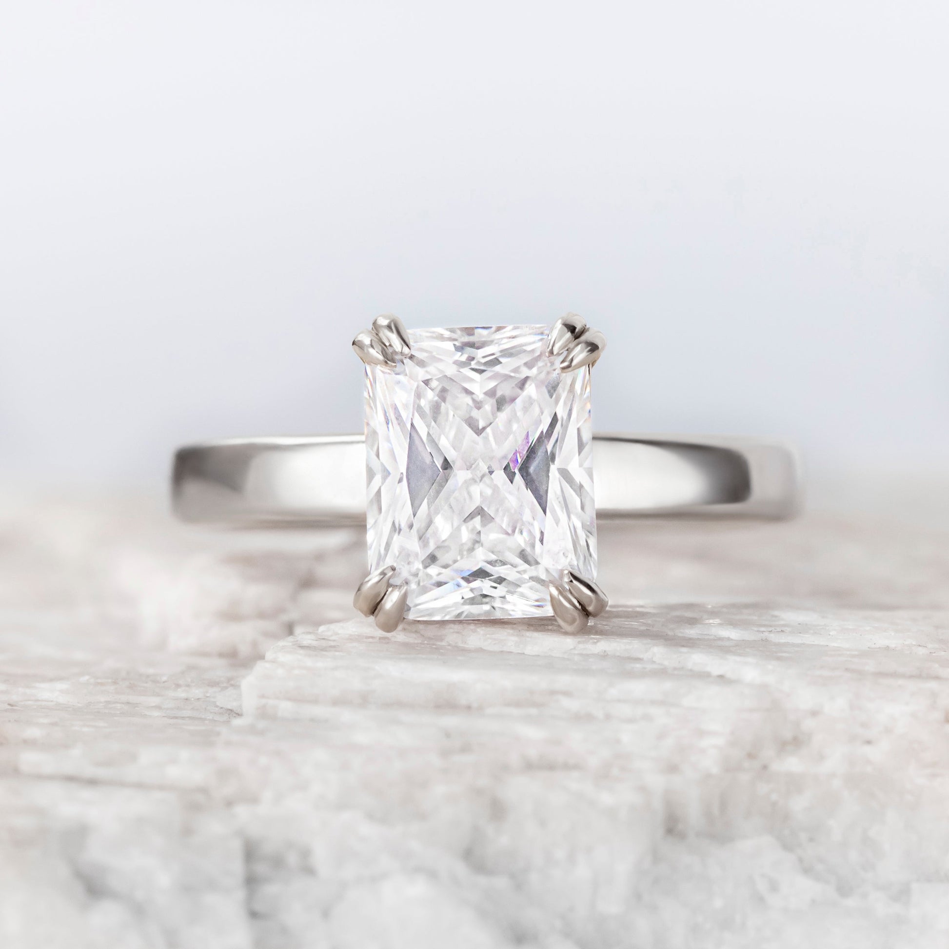 2 CT Round Three Stones Lab Grown Diamond Engagement Ring