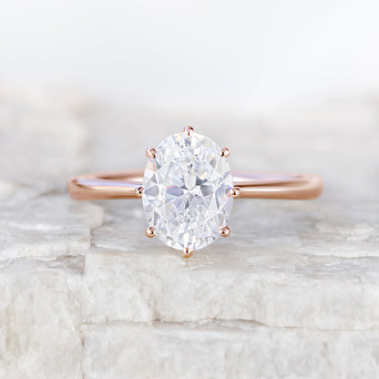 2 CT Round Three Stones Lab Grown Diamond Engagement Ring