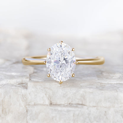 2 CT Round Three Stones Lab Grown Diamond Engagement Ring