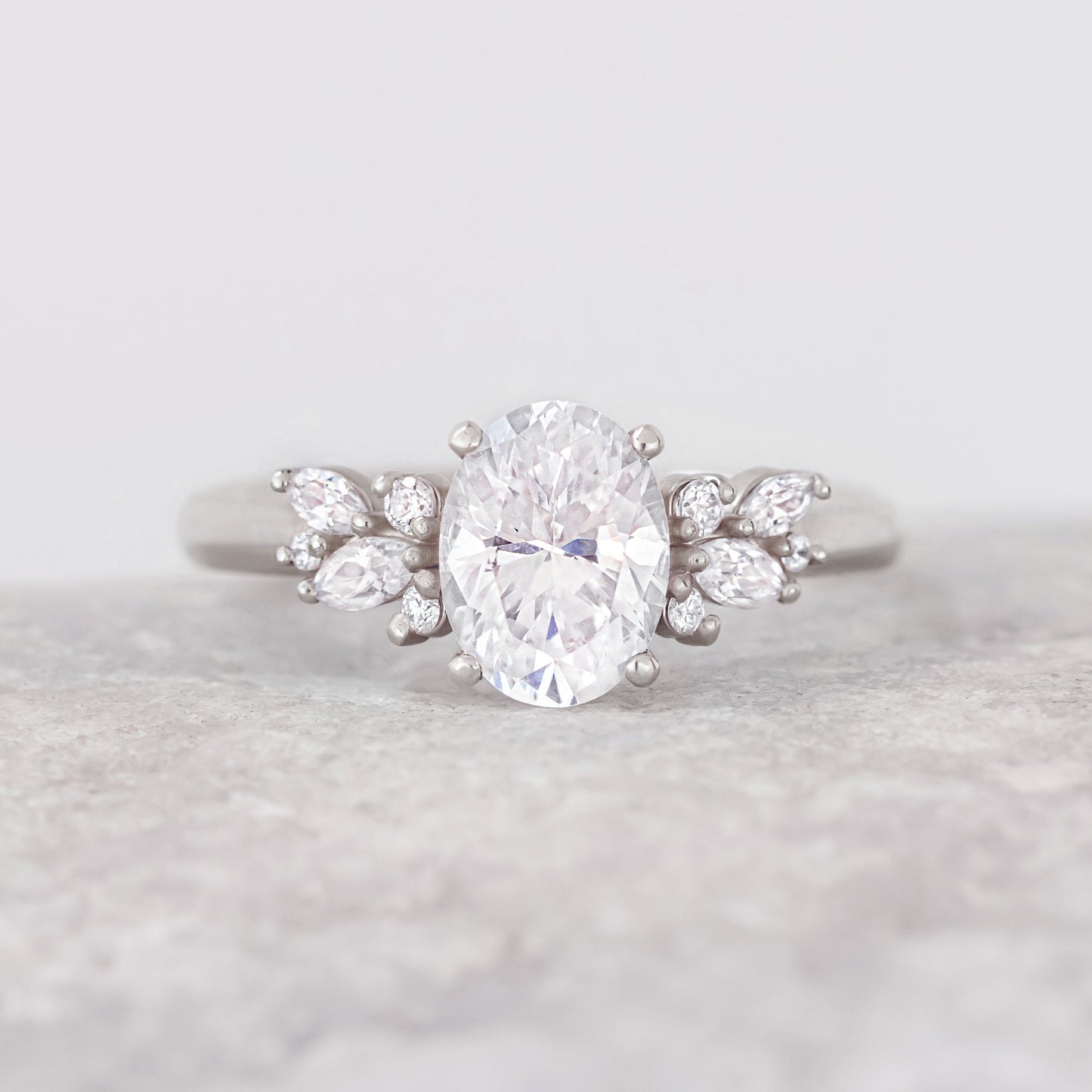 2 CT Round Three Stones Lab Grown Diamond Engagement Ring