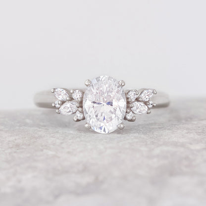 2 CT Round Three Stones Lab Grown Diamond Engagement Ring