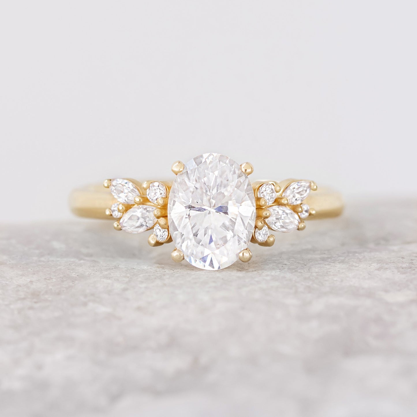 2 CT Round Three Stones Lab Grown Diamond Engagement Ring
