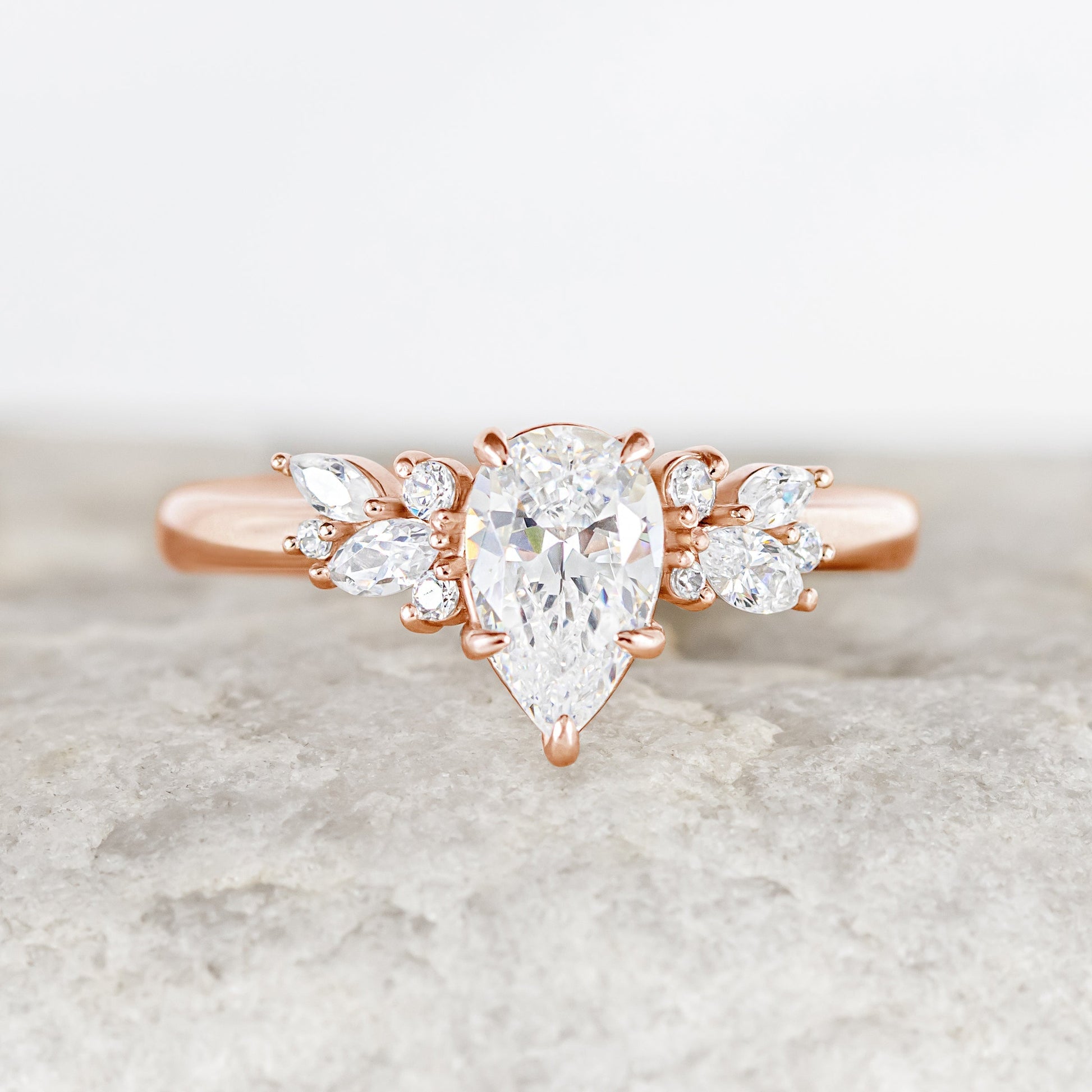 2 CT Round Three Stones Lab Grown Diamond Engagement Ring