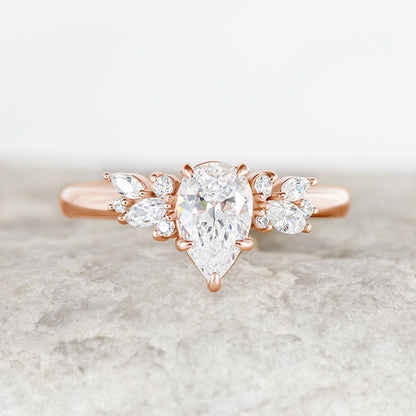 2 CT Round Three Stones Lab Grown Diamond Engagement Ring