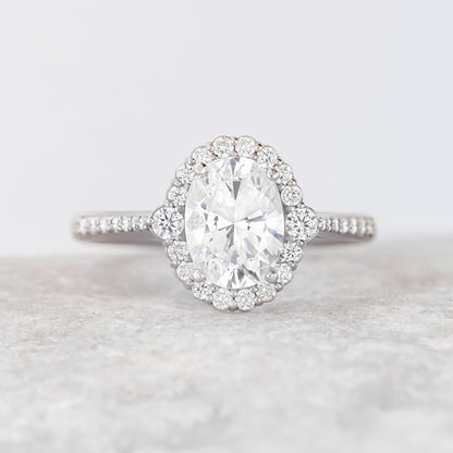 2 CT Round Three Stones Lab Grown Diamond Engagement Ring