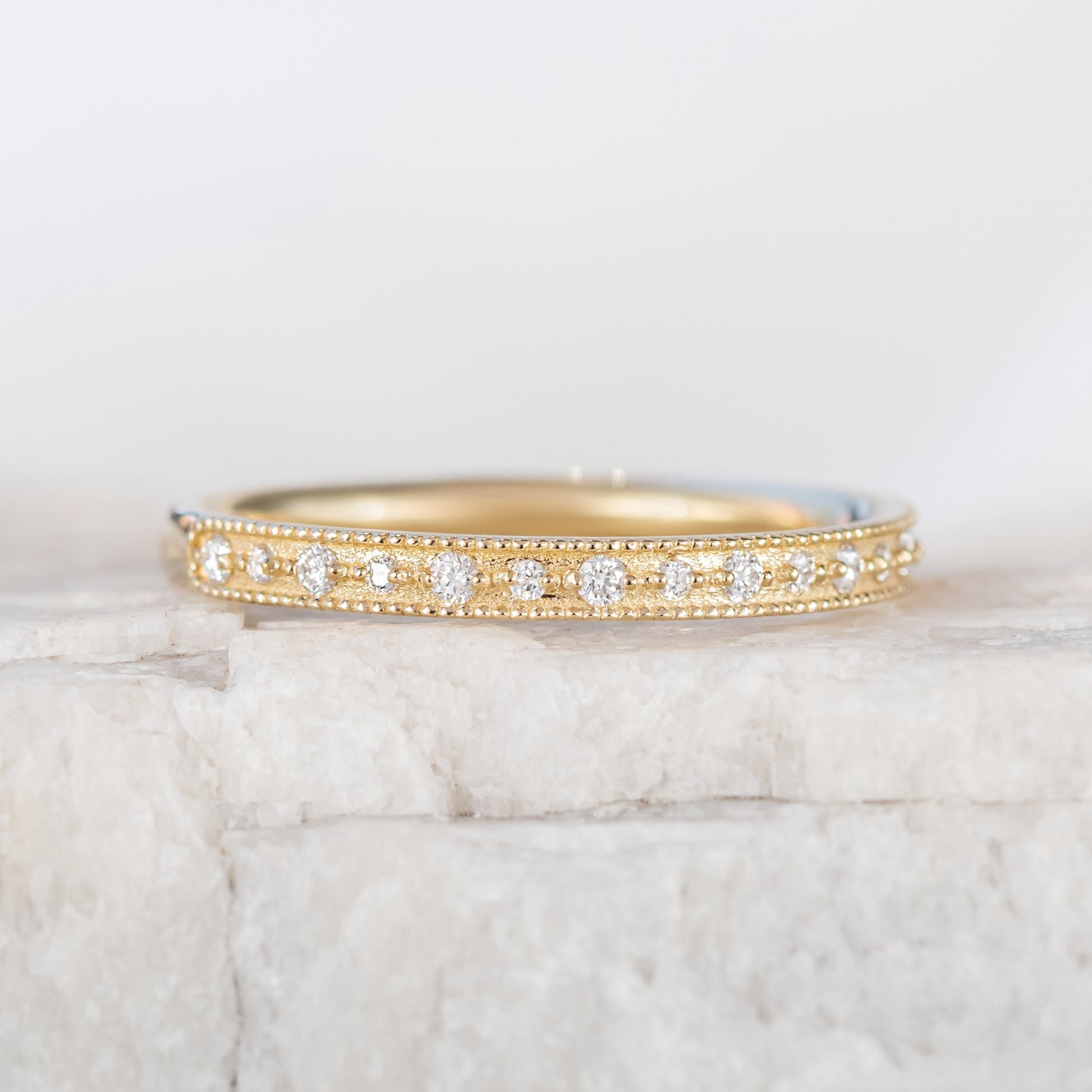 0.37 CT Round Full Eternity Lab Grown Diamond Wedding Band