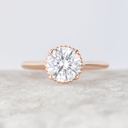 2 CT Round Three Stones Lab Grown Diamond Engagement Ring