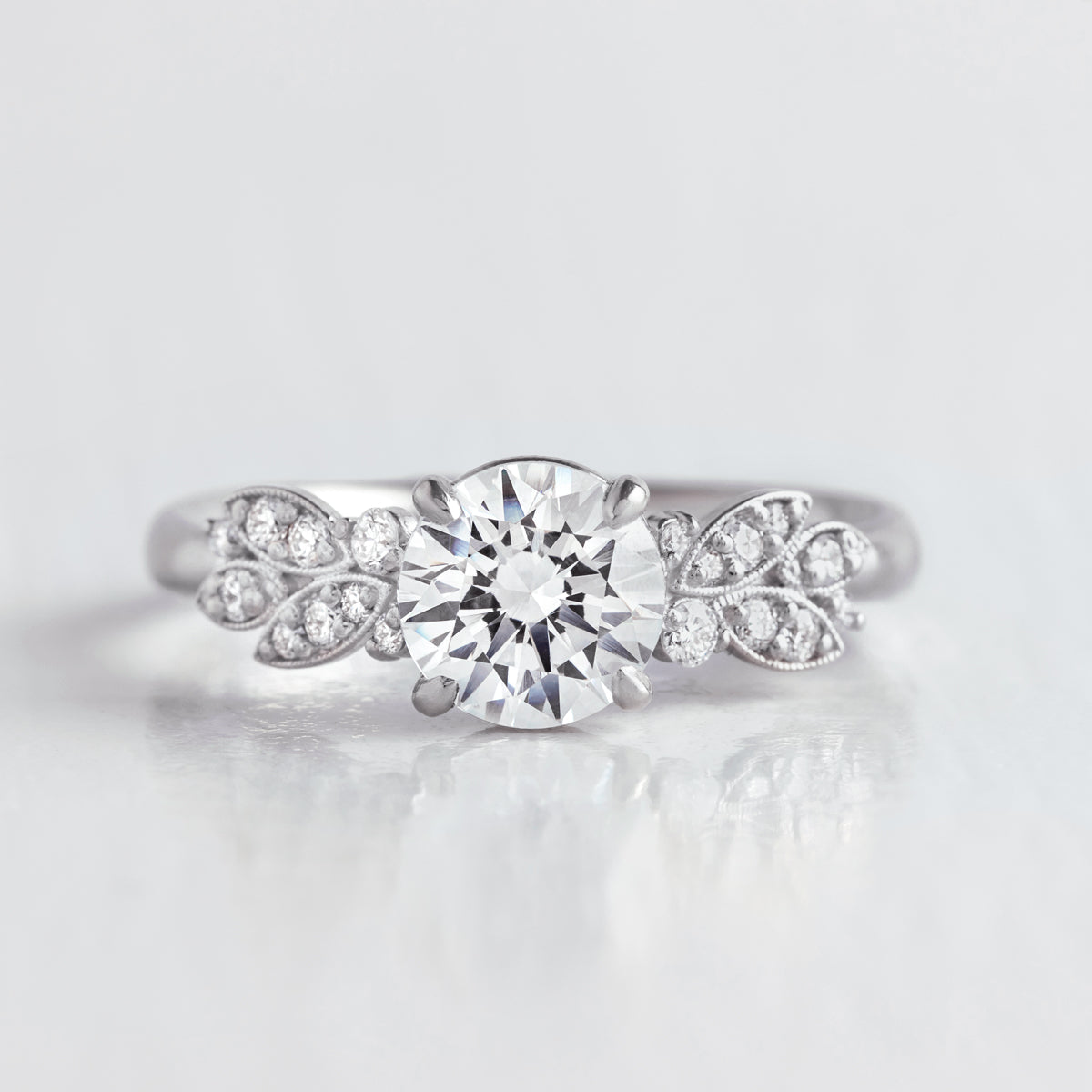 2 CT Round Three Stones Lab Grown Diamond Engagement Ring