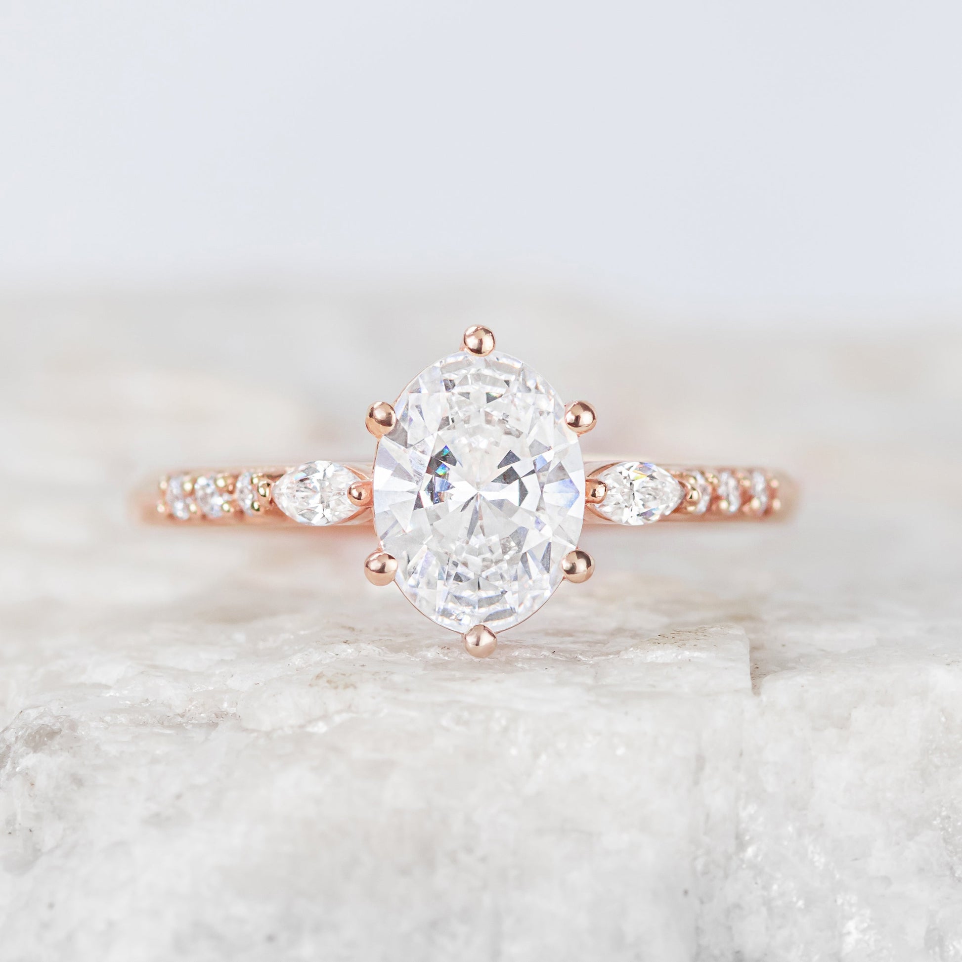 2 CT Round Three Stones Lab Grown Diamond Engagement Ring