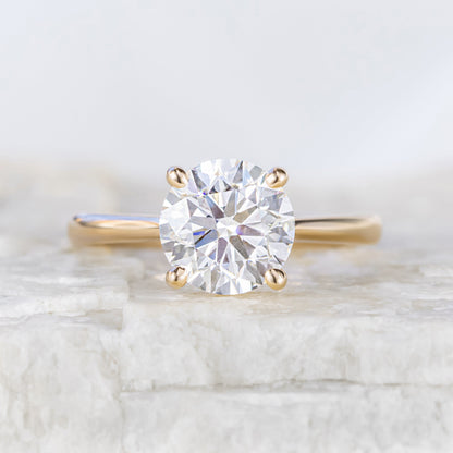 2 CT Round Three Stones Lab Grown Diamond Engagement Ring