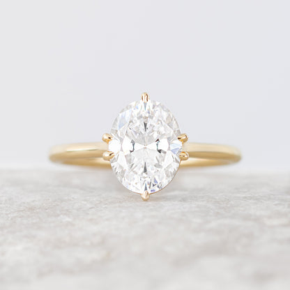2 CT Round Three Stones Lab Grown Diamond Engagement Ring