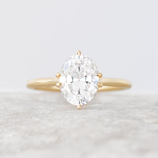 2 CT Round Three Stones Lab Grown Diamond Engagement Ring