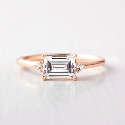 2 CT Round Three Stones Lab Grown Diamond Engagement Ring
