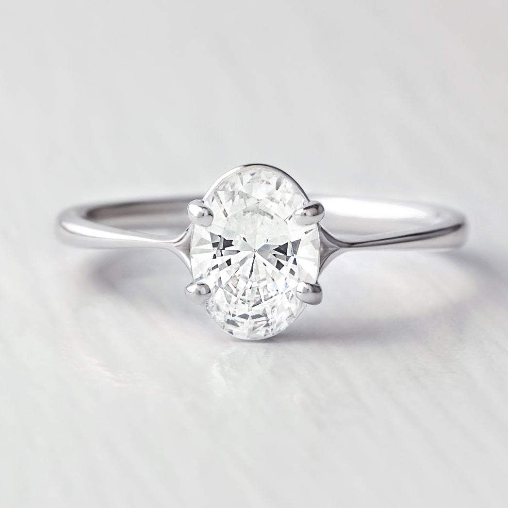 2 CT Round Three Stones Lab Grown Diamond Engagement Ring